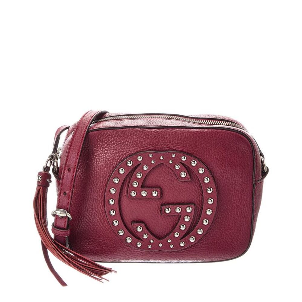 Gucci Red Pebbled Calf Leather Soho Disco (Authentic Pre-Loved)